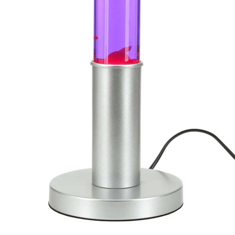 Große Lavalampe ALAN H:76cm Rot Wachs Lila Retro