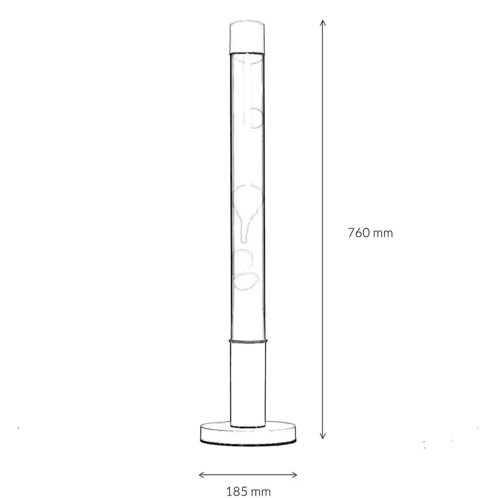 Große Lavalampe ALAN H:76cm Rot Wachs Lila Retro