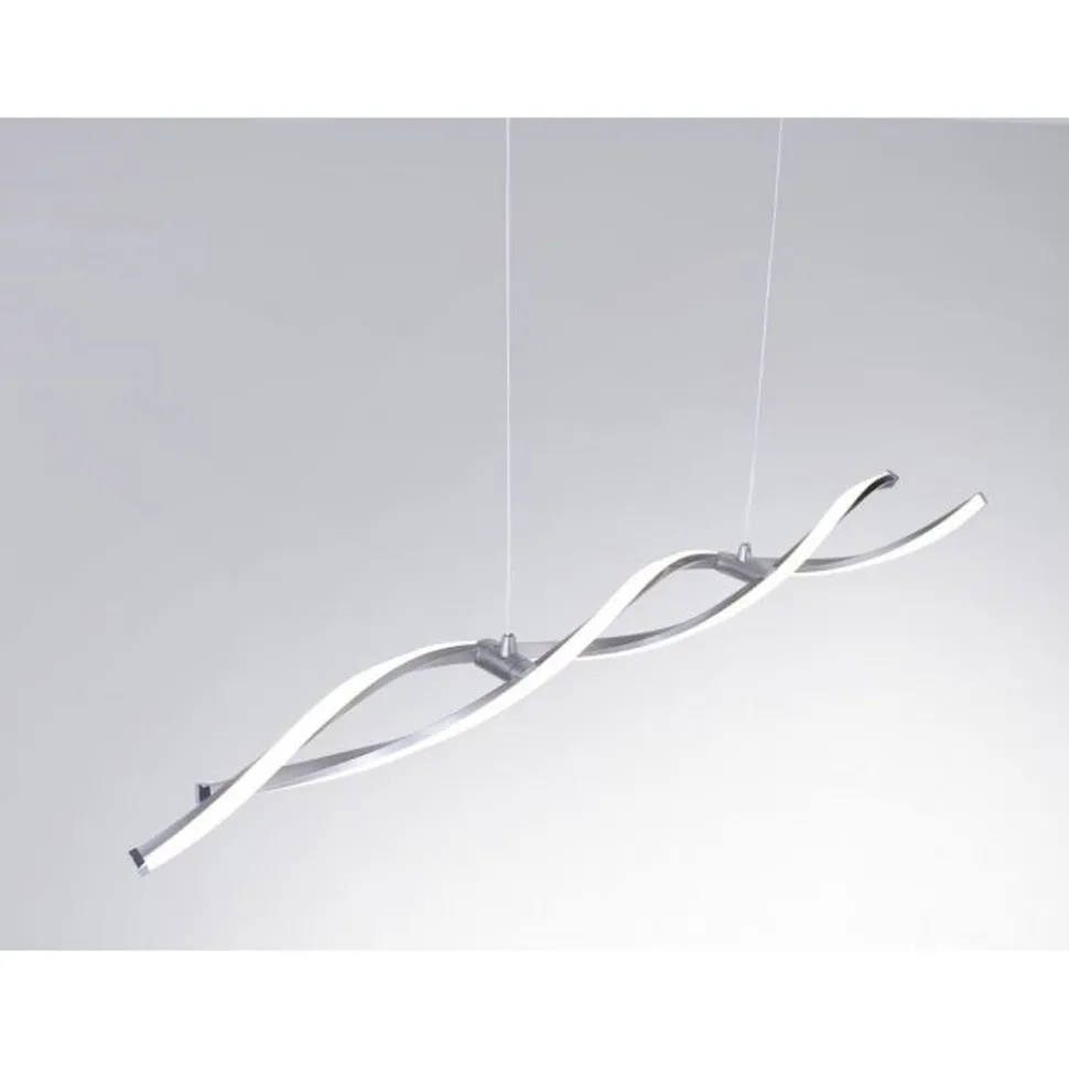 Große LED Hängelampe in Stahl 110 cm 3000 K dimmbar