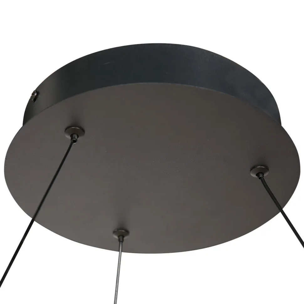 Große LED Pendelleuchte Schwarz Ø100 cm 80 W 2700 K