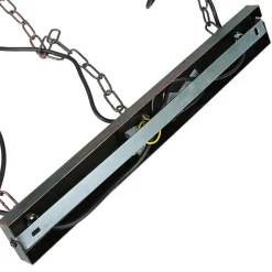 Große Pendelleuchte 3-flmg mit Holz Vintage HAKON