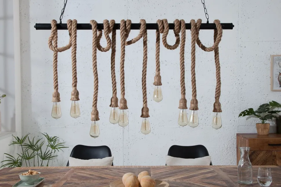 Große Pendelleuchte MARE Tau Handgefertigt Esstisch