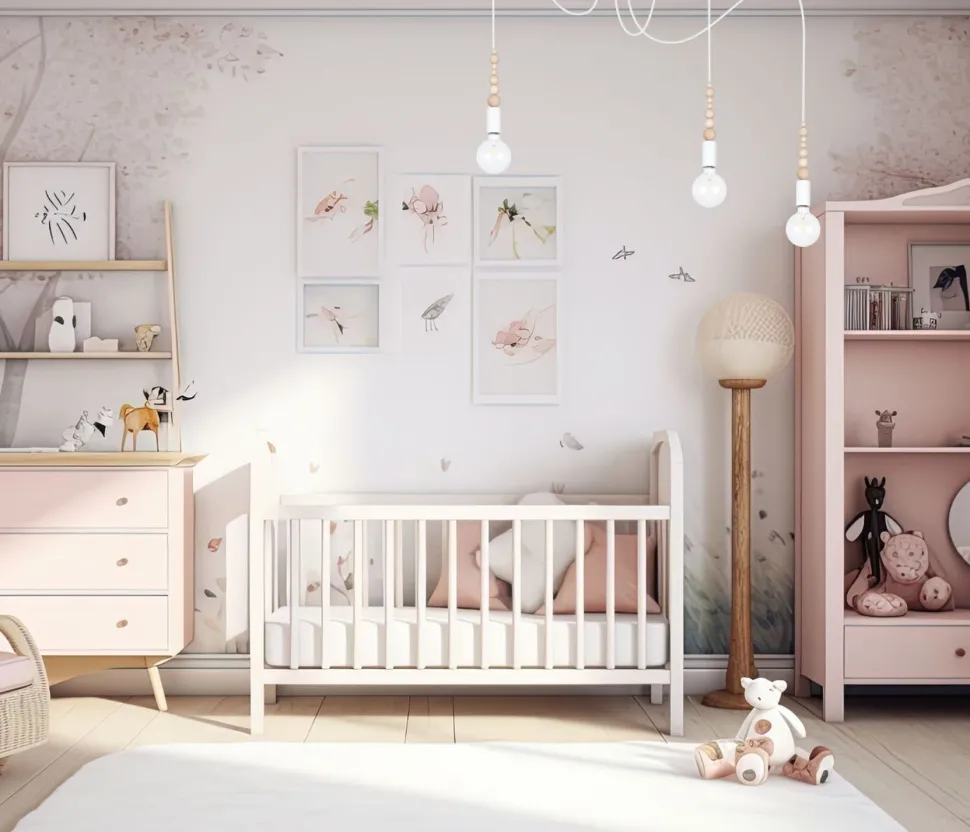 Große Spider Pendelleuchte Holz Metall E27 3-flmg Weiß