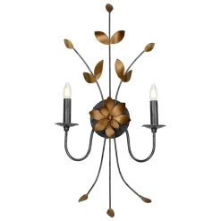 Große Wandlampe YULSHA 91cm hoch Floral Rustikal