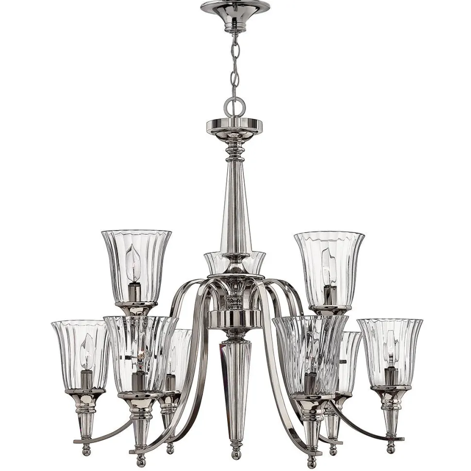 Großer Kronleuchter in Silber Tiefe bis 3,9m Ø81cm