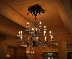 Großer Lüster Metall in Bronze Gold Ø125cm GOTICA