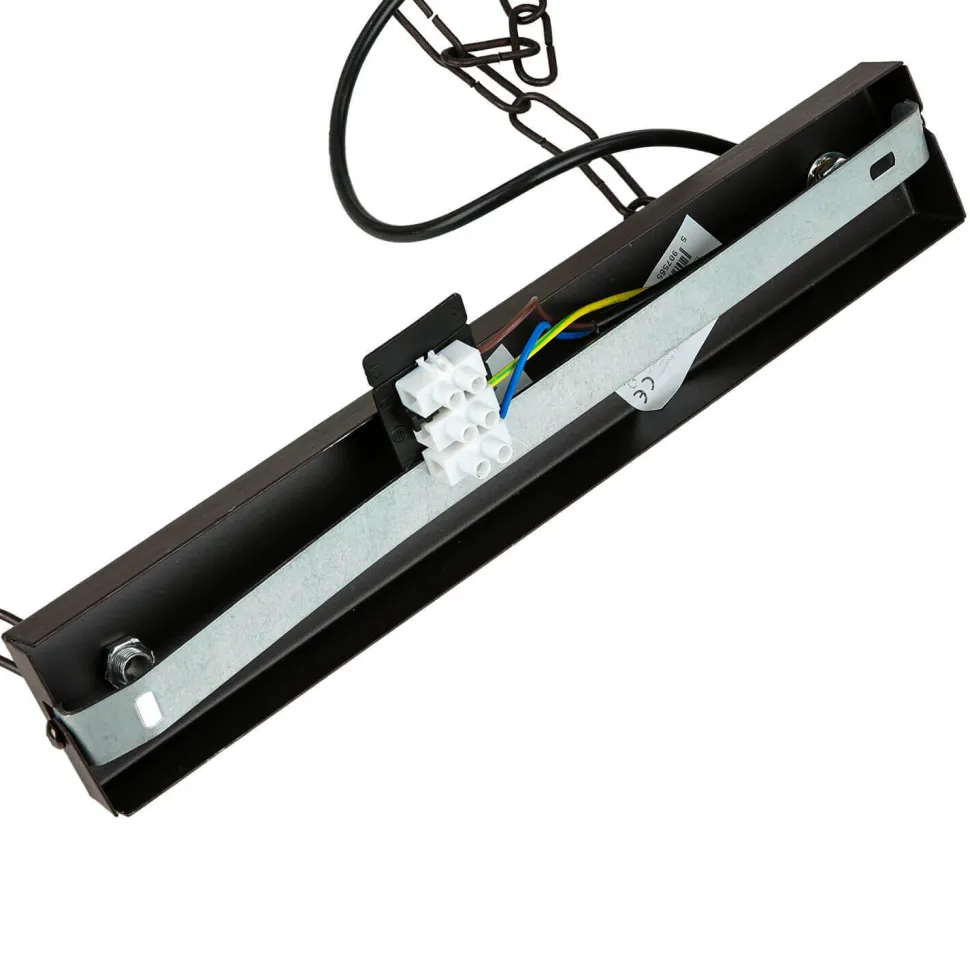 HAKON Lampe hängend Echt Holz Braun Metall Vintage