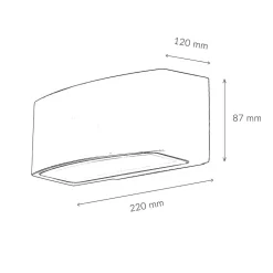 Halbrunde Außen Wandleuchte Modern in Anthrazit