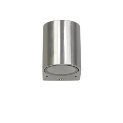 Halbrunde Außenwandlampe Silber Aluminium AALBORG