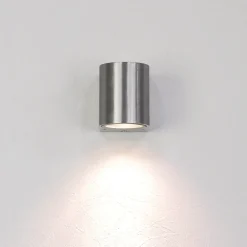 Halbrunde Außenwandlampe Silber Aluminium AALBORG