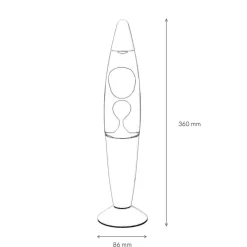 Harmonische Lavalampe Blau Silber rund Ø6cm TIMMY