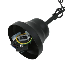 Höhenverstellbare Hängeleuchte mit Glasschirm rustikal in Weiß