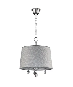 Hängelampe AELUA Grau Chrom Ø40cm Esstisch Lampe