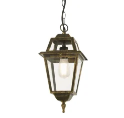 Hängelampe Außen Aluminium Glas B:20,2 cm E27 Vintage