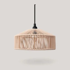 Hängelampe außen E27 IP54 D: 30 cm Seil Lampenschirm