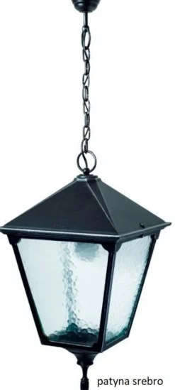 Hängelampe außen Schwarz Aluminium Glas IP43 E27