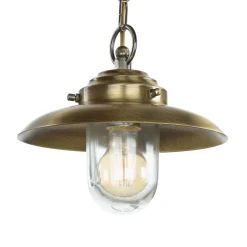 Hängelampe Außenbereich Messing IP54 Maritim