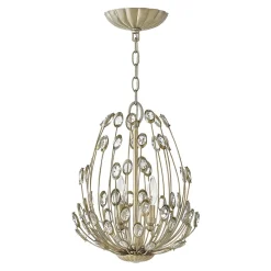 Hängelampe AZARA Blattsilber Ø:31cm Pendelleuchte