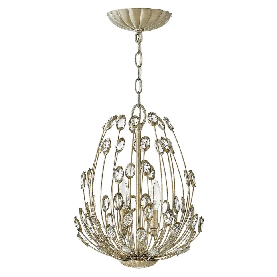 Hängelampe AZARA Blattsilber Ø:31cm Pendelleuchte