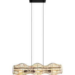 Hängelampe Bambus Natur E27 80 cm 3-flmg Skandinavisch