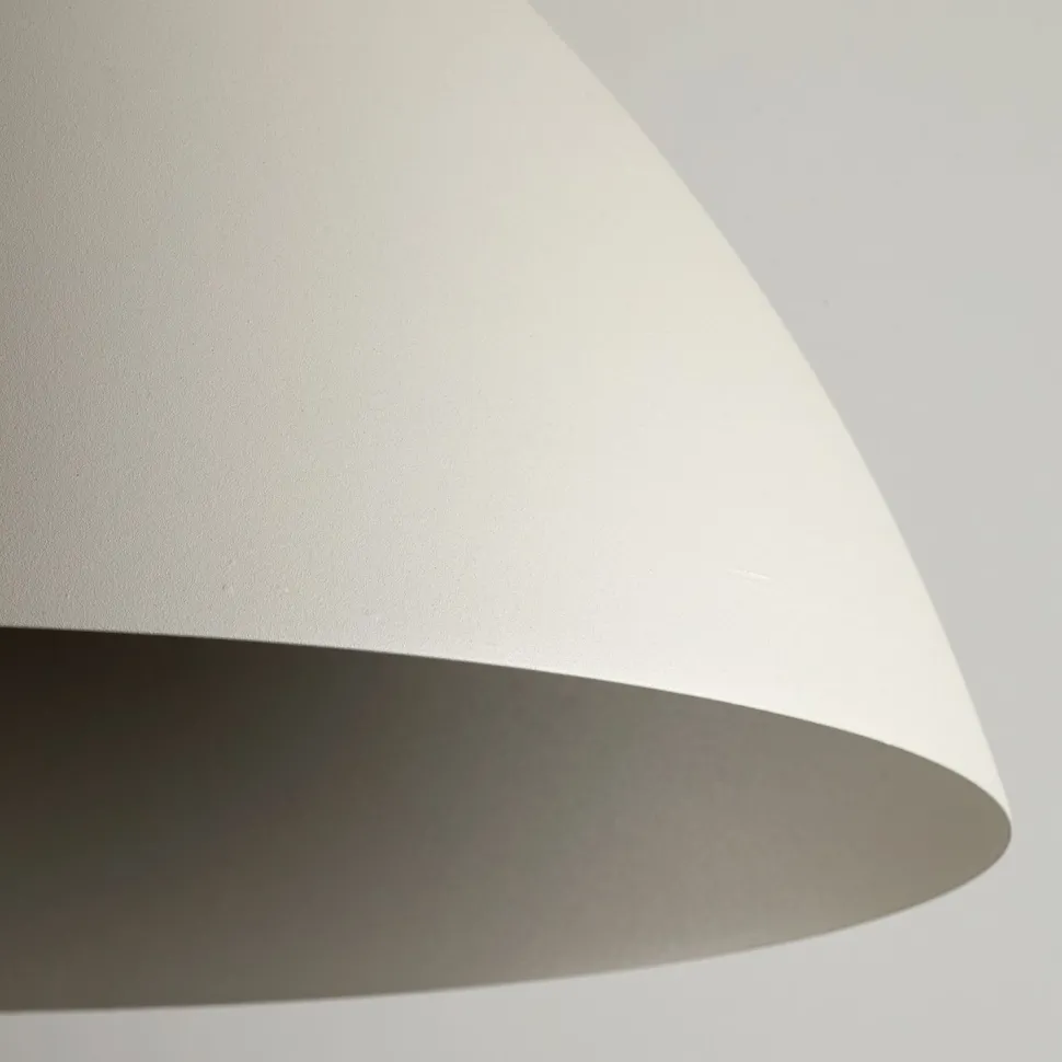 Hängelampe Beige Ø 50 cm rund H: max. 170 cm Metall E27