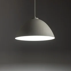 Hängelampe Beige Ø 50 cm rund H: max. 170 cm Metall E27