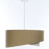 Hängelampe Beige Creme 45 cm E27 verstellbar Stoffschirm