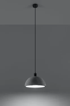 Hängelampe Beton Ø 30 cm Grau E27 Küche