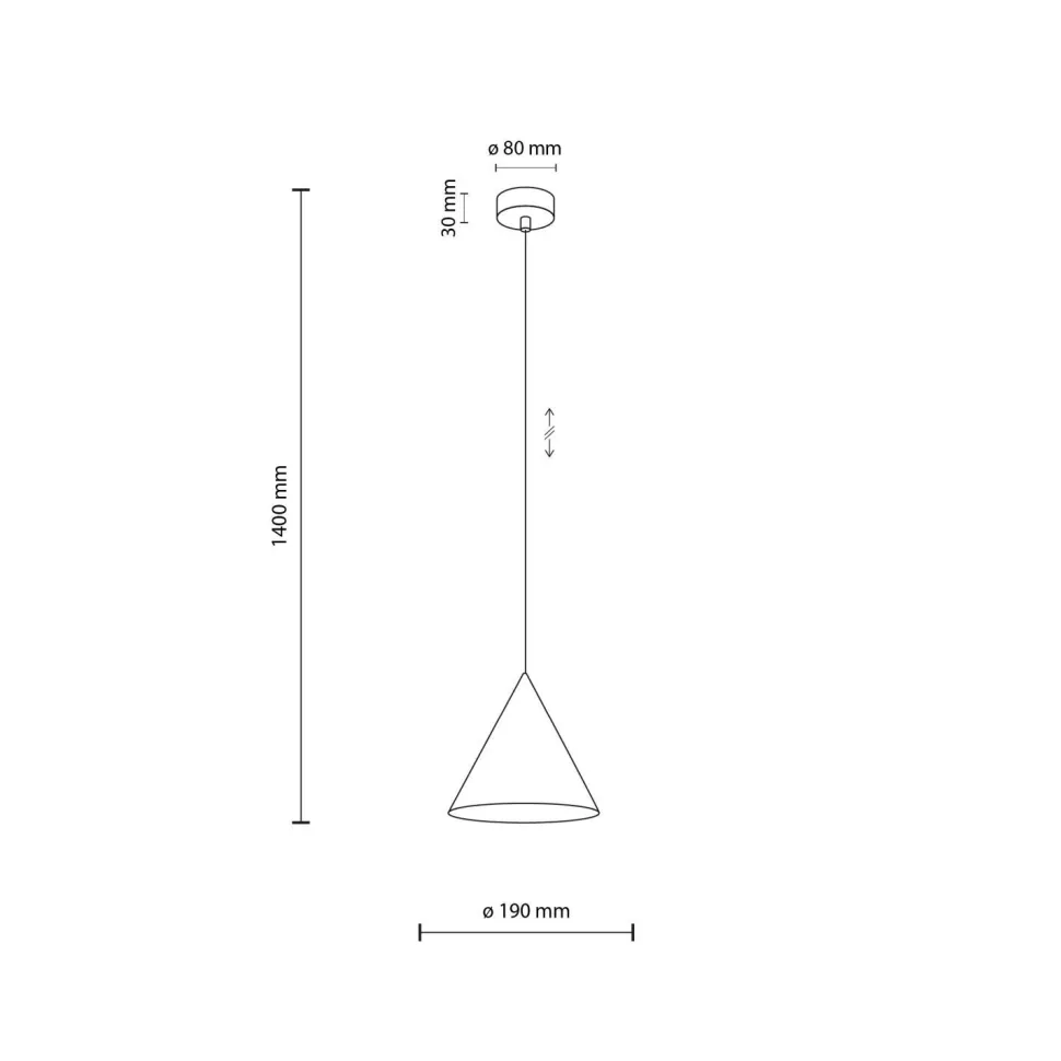 Hängelampe Braun Ø 19 cm H: max. 155 cm verstellbar Metall E27
