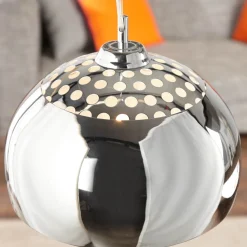 Hängelampe Ø35cm rund Retro glanzvoll