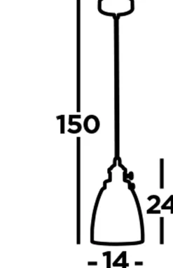Hängelampe E27 Ø 14 cm Schwarz Grau Rauchglas schmal