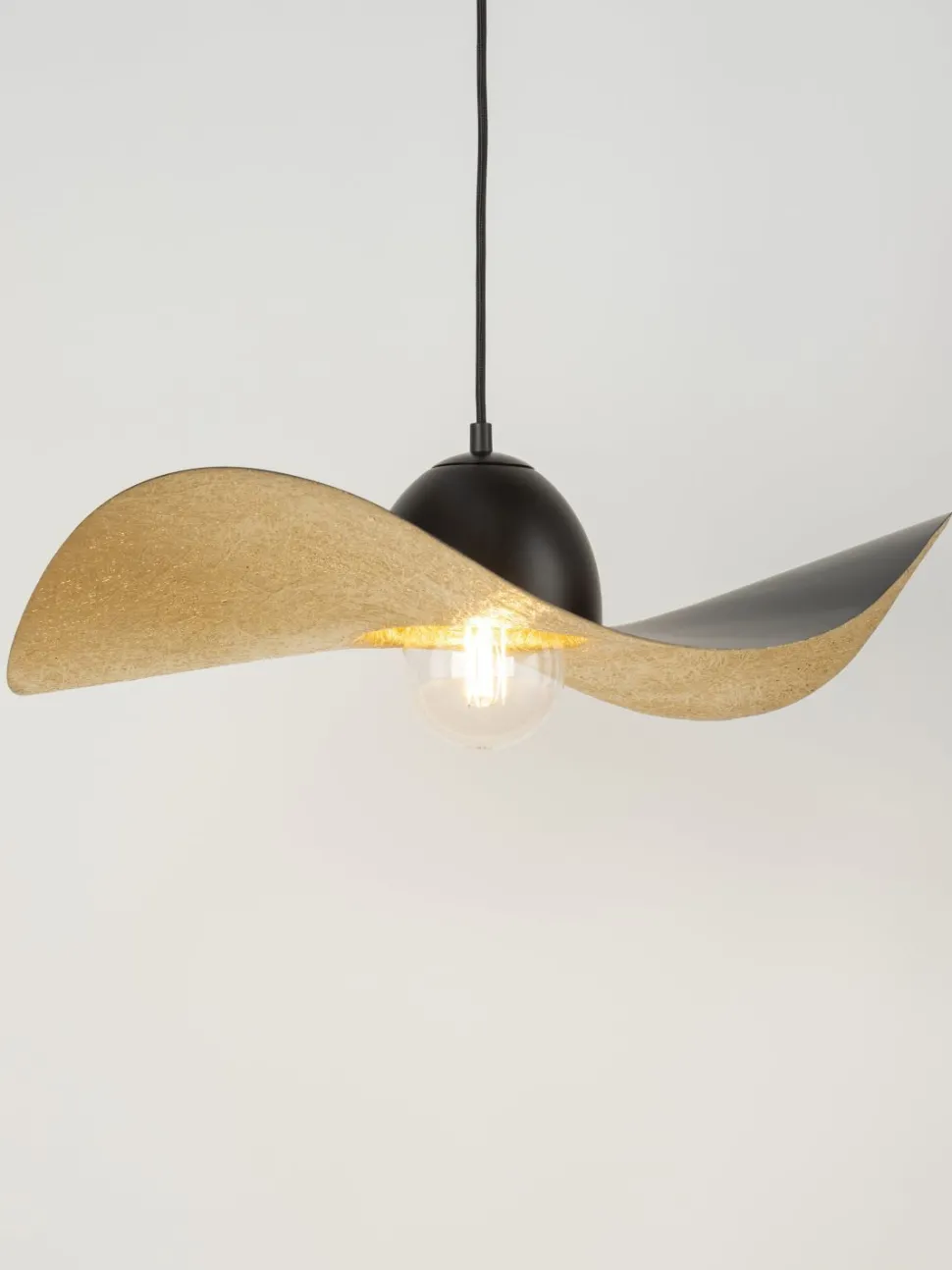 Hängelampe E27 Schwarz Gold Modern Wohnzimmer