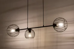 Hängelampe E27 Schwarz Metall Retro Design Esstisch