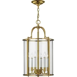 Hängelampe Echt-Messing Tiefe bis 3,8m Esstisch