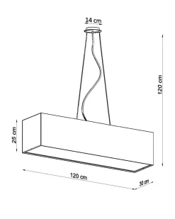 Hängelampe eckig Stoff Glas Schwarz verstellbar 5x E27