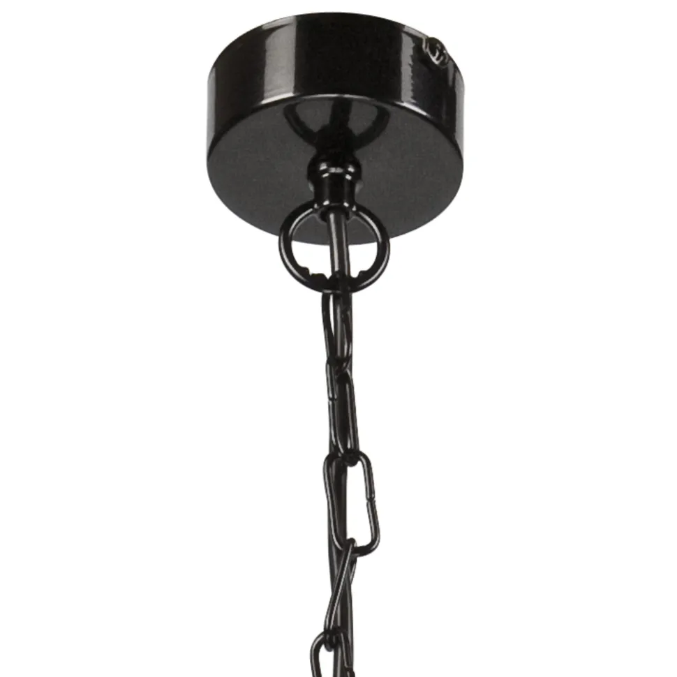 Hängelampe Esstisch Metall in Schwarz Gold Retro