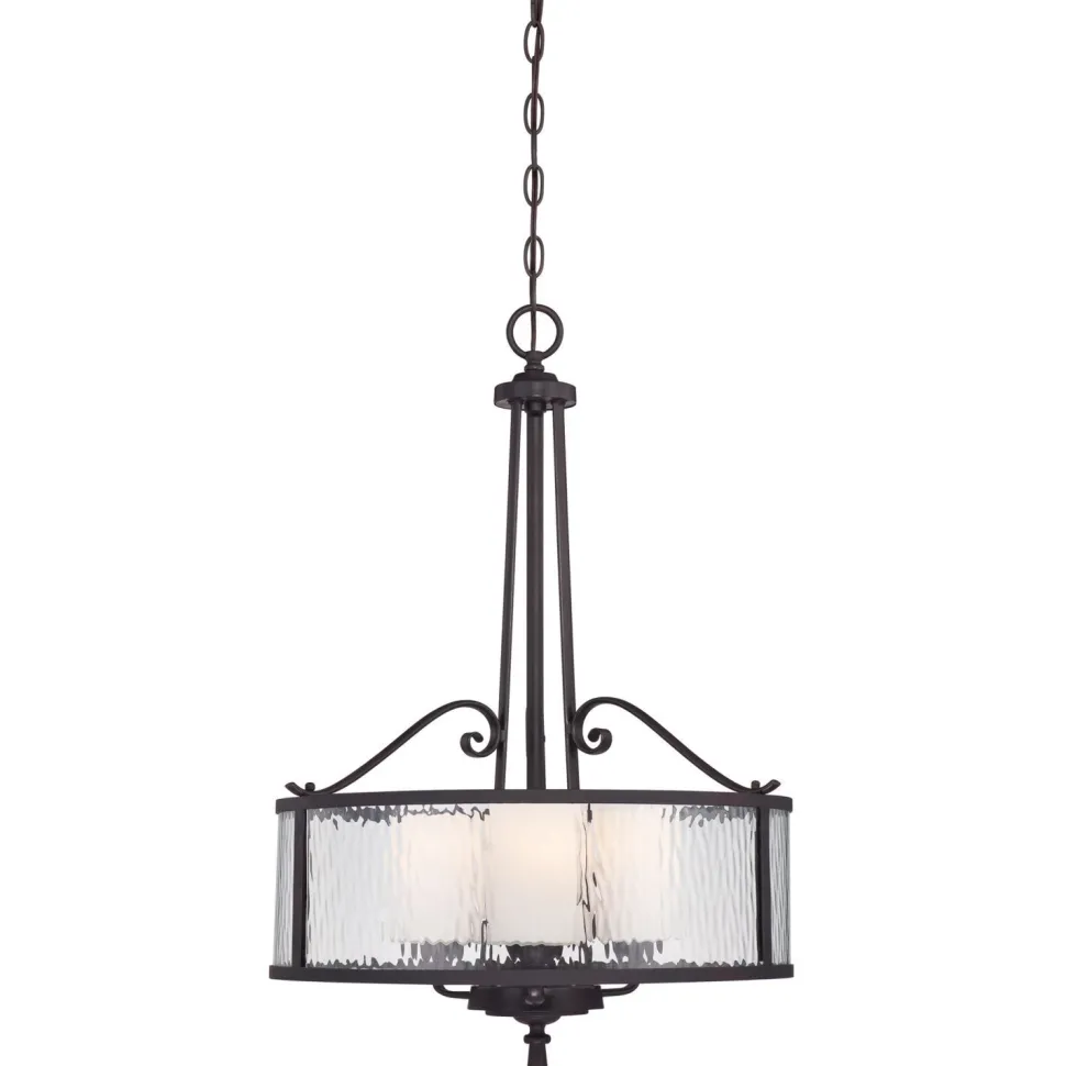 Hängelampe Esszimmer Glas Metall Vintage Landhaus