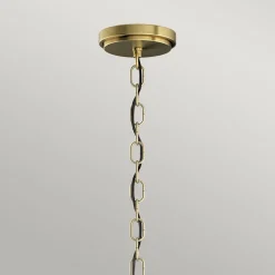 Hängelampe Esszimmer Metall Glas E27 Ø 40,6 cm in Messing