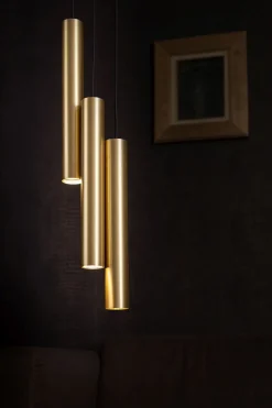 Hängelampe EYE Messing3-flmg Wohnzimmer Leuchte