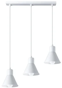 Hängelampe 3-flammig 45 cm lang Retro E27 Metall