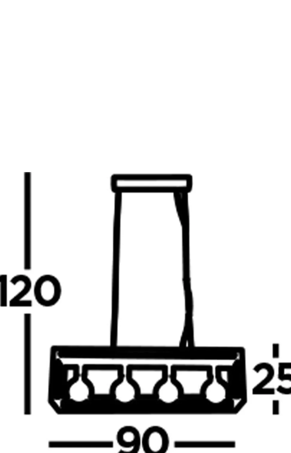 Hängelampe 4-flammig E27 Natur Schwarz Bambus Holz Metall