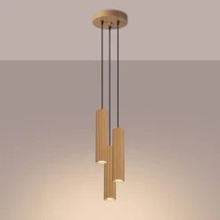 Hängelampe 3-flammig GU10 Aluminium B: 19,5 cm in Gold