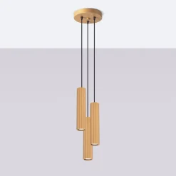 Hängelampe 3-flammig GU10 Aluminium B: 19,5 cm in Gold