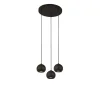 Hängelampe 3-flammig Schwarz GU10 Ø 39 cm Metall