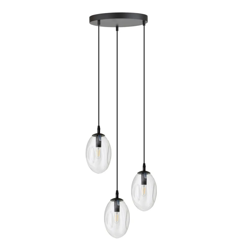 Hängelampe 3-flammig verstellbar Glas E14 Esstisch