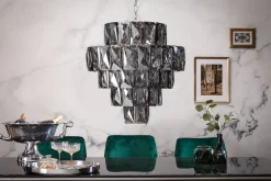 Hängelampe Glas Grau Ø50 cm 6-flammig E14 stylisch