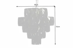 Hängelampe Glas Grau Ø50 cm 6-flammig E14 stylisch