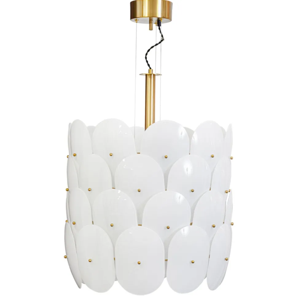 Hängelampe Glas Metall Ø 50 cm H: max. 120 cm E27