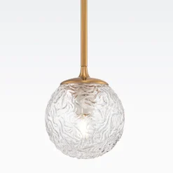 Hängelampe Glas Metall E27 Ø 15 cm rund H: max. 150 cm