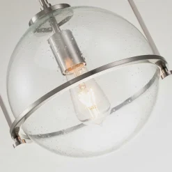 Hängelampe Glas Metall E27 D: 28,9 cm rund Vintage